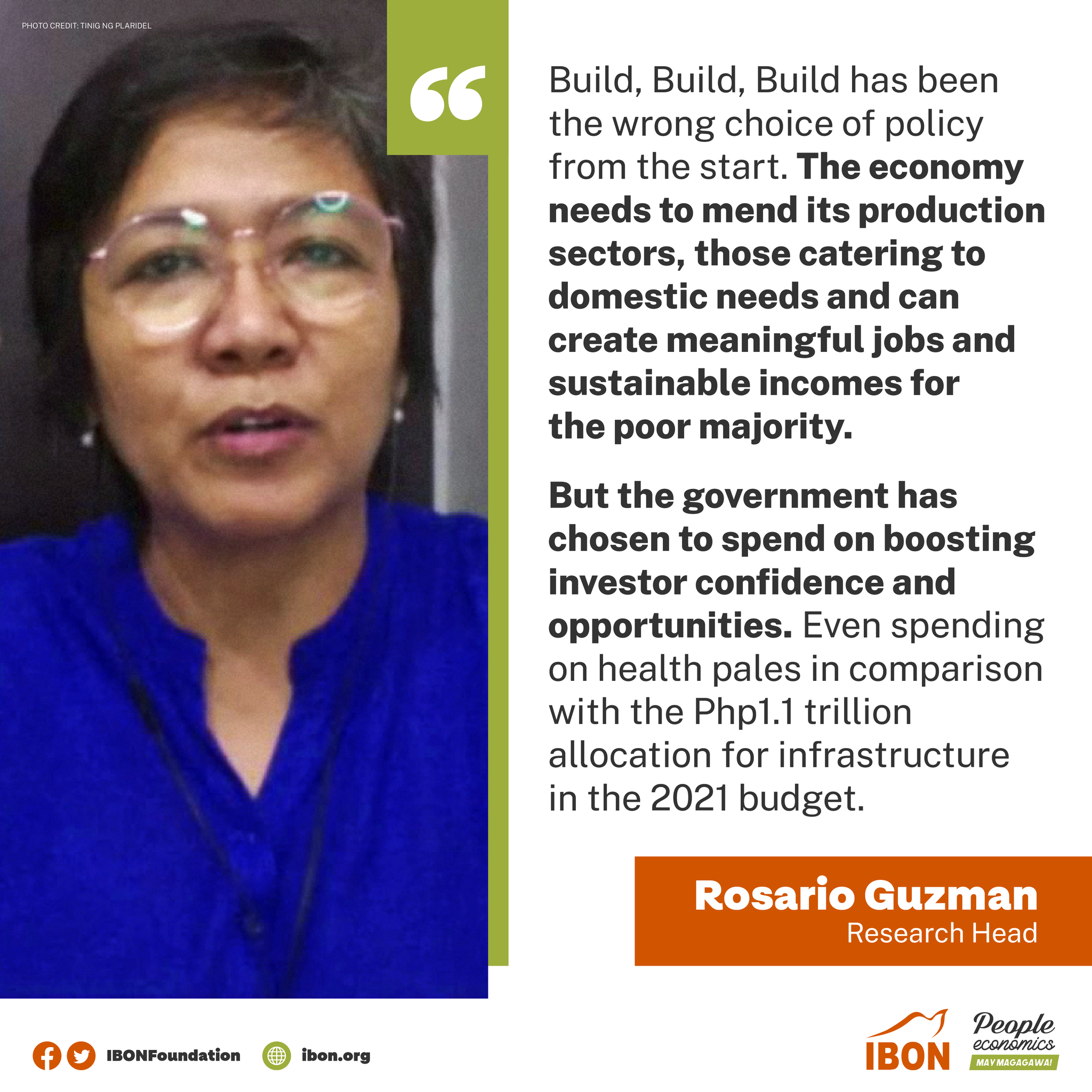 IBON Research Head on Build Build Build as priority program – IBON ...